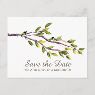 Pinselstriche Save the Date Postkarte