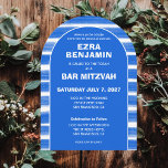 Pinselstriche Streifen Custom Bar Bat Mitzvah Arch Einladung<br><div class="desc">Perfekte Karte, um eine Fledermausmitzvah, Bar mitzvah oder andere jüdische Feier anzukündigen! Handgemachte abstrakte Kunst mit lockeren Pinselstrichen für Sie auf der Vorder- und Rückseite! Vollständig anpassbar! Klicken Sie auf "Personalisieren" oben, um den Text zu bearbeiten. Klicken Sie auf "Bearbeiten mit dem Design-Tool", um die Schriftart, Farben und Platzierungen anzupassen...</div>