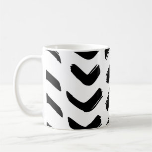 Pinselstriche Vintag nahtlos. Schwarz und Kaffeetasse