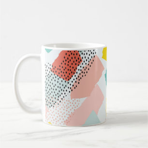 Pinselstriche: Vintages Muster. Kaffeetasse