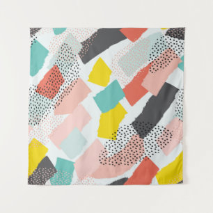 Pinselstriche: Vintages Muster. Wandteppich