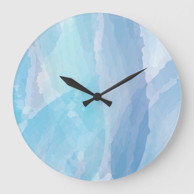 Pinselstrichkunst, abstrakt, cool große wanduhr (Vorderseite)