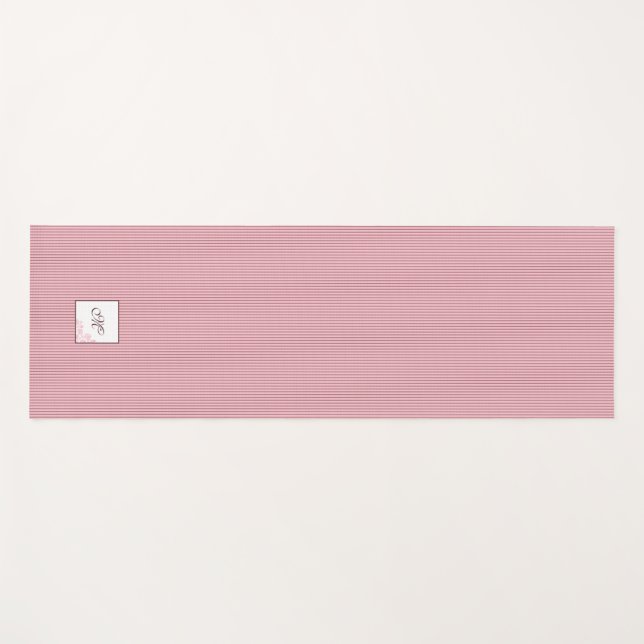 Pinselstrichleiste Rose Spitze Anfangsskriptmonogr Yogamatte (Vorderseite (Horizontal))
