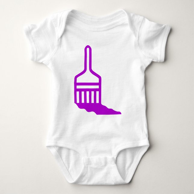 Pinselsymbol Baby Strampler (Vorderseite)