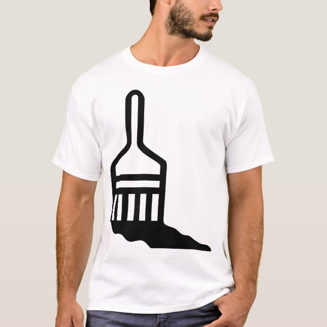 Pinselsymbol T-Shirt (Vorderseite)