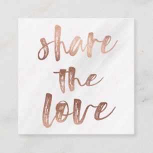 Pinseltypografie   Loyalitätskarte Quadratische Visitenkarte