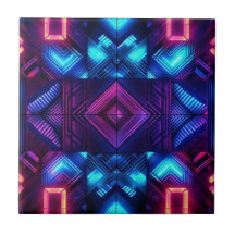 Pinselverknüpfte blaue geometrische Keramik