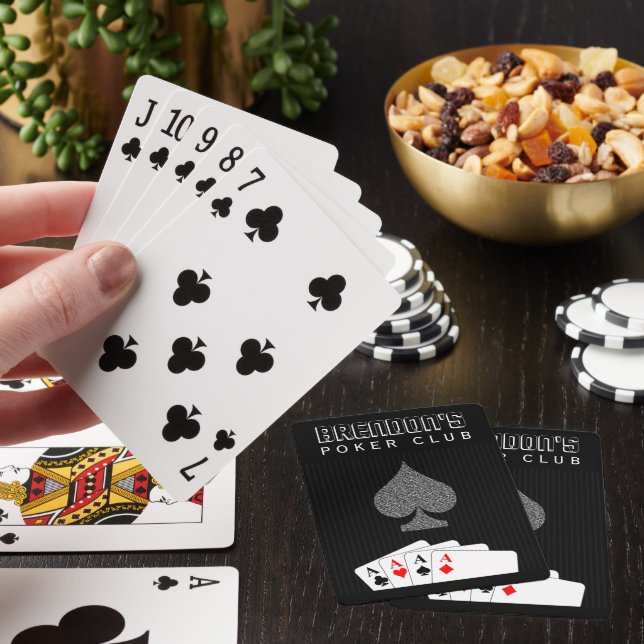 Pinstriche Anzug Poker Casino Spielkarten (In Situ)
