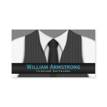 Pinstriche Anzug Vest Krawatte Barkeeper Business 