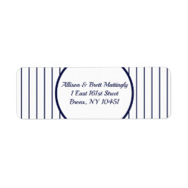Pinstriche New York Return Address Label