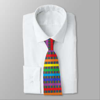 Pinstriche Regenbogen und Regenbogen Streifen schw Krawatte