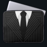 Pinstripe Anzug und Krawatte Cool 15-Zoll-Notebook Laptopschutzhülle<br><div class="desc">© Sunny Mars Designs - Pinstripe Anzug: Schwarz und Gray Laptop Sleeves - Coole individuelle Laptop-Ärmel mit einem männlichen männlichen Geschäft schwarz-grau Button Streifen Anzug,  eine schwarze Krawatte und Knöpfe. Ideal für Geschäftsleute,  für Männer oder für berufliche,  die etwas cooles oder ein wenig edgy suchen.</div>