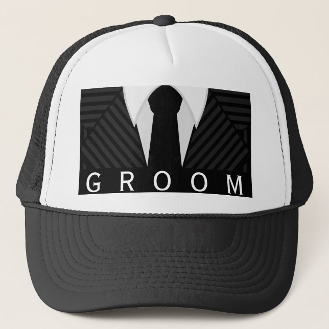 Pinstripe Suit Bachelor Party Groom Casquette ou C (Devant)