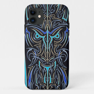 Pinstriped Tiki Maske iPhone Fall iPhone 11 Hülle