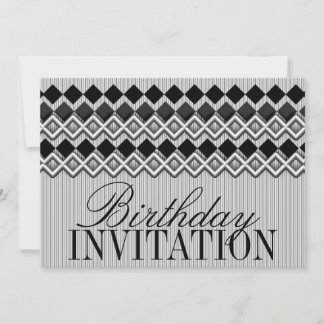 Pinstripes & Diamonds Geburtstagsparty Einladung