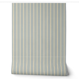 Pinstripes Gray Blue Farm Land Collection Tapete