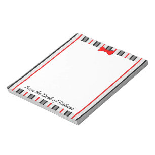 Pinstripes und eine rote Krawatte Notizblock