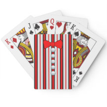 Pinstripes und eine rote Krawatte