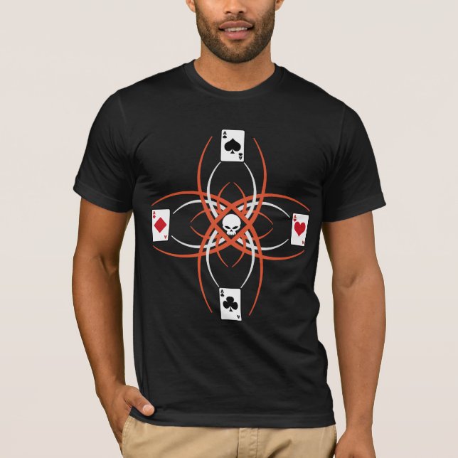 Pinstriping Poker-Shirt T-Shirt (Vorderseite)