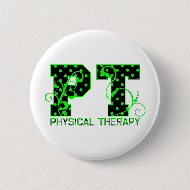 Pint 2 schwarze und grüne Tupfen Button (Vorderseite)