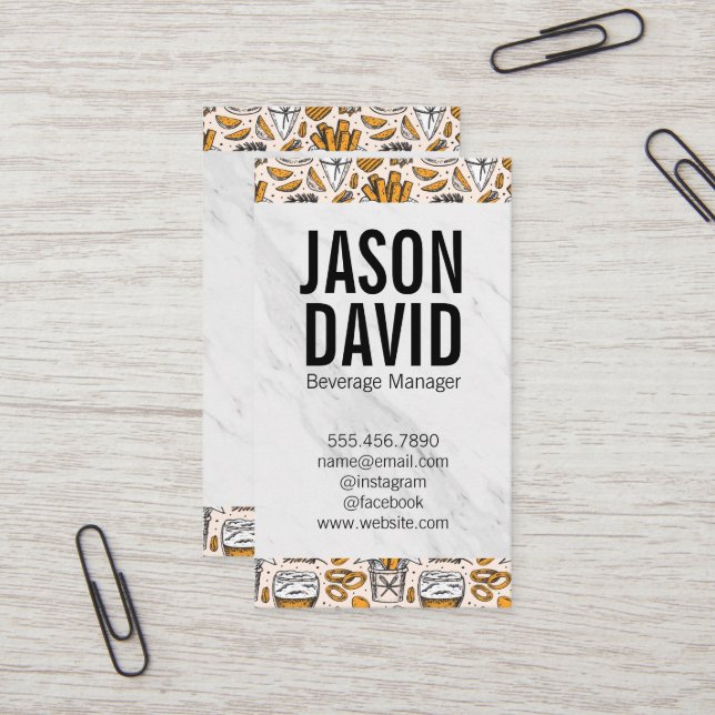 Pint Bier | Hopfen Visitenkarte (Vorderseite/Rückseite Beispiel)