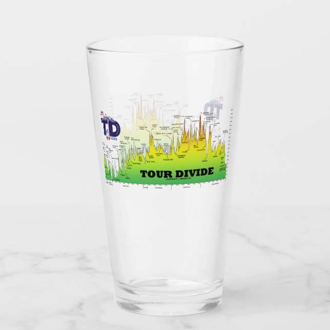 Pint-Glas für die Höhenunterschiede Glas (Vorderseite)
