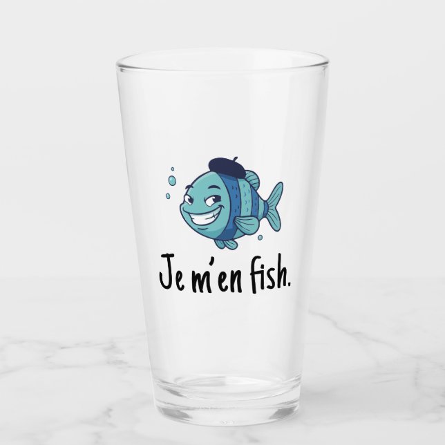 Pint Glass - Je m'en fish Glas (Vorderseite)
