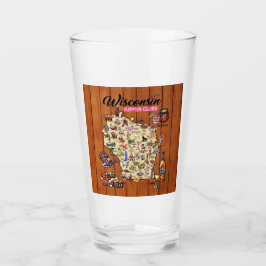 Pint Glass - Wisconsin Supper Club Karte Glas