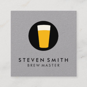 Pint-Logo für Bier Quadratische Visitenkarte