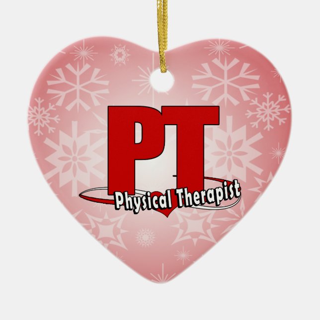 Pint-LOGO GROSSER ROTER    körperlicher Therapeut Keramik Ornament (Vorne)
