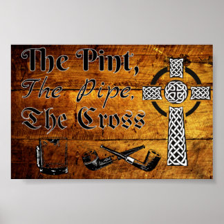 Pint, Pipe, Kreuz Poster