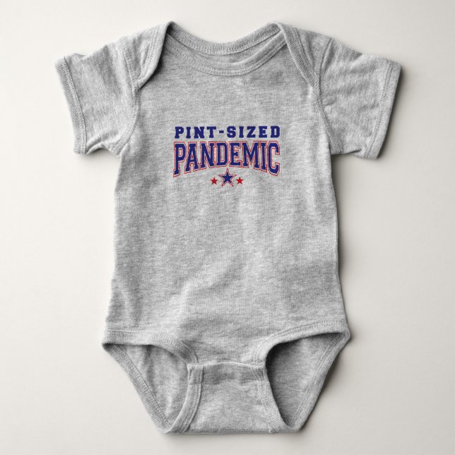 Pint-Sized Pandemic Unisex Hipster Baby One-Piece Strampler (Vorderseite)