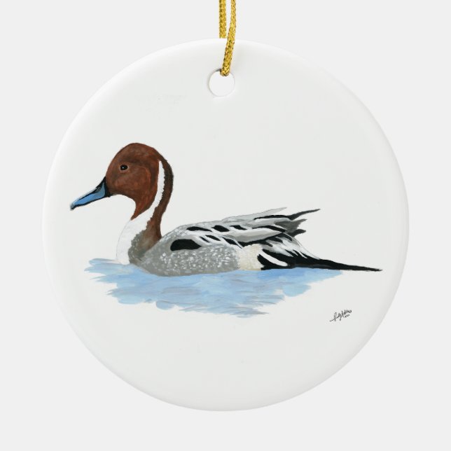 Pintail Duck Keramik Ornament (Vorne)