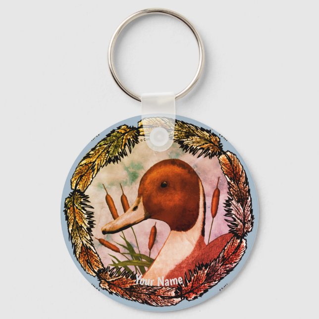 Pintail Duck Schlüsselanhänger (Vorderseite)