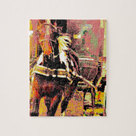 Pinto Amish Horse 8-Bit Art