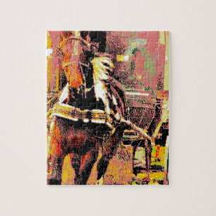 Pinto Amish Horse 8-Bit Art