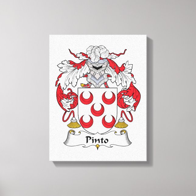 Pinto Familienwappen Leinwanddruck (Vorderseite)