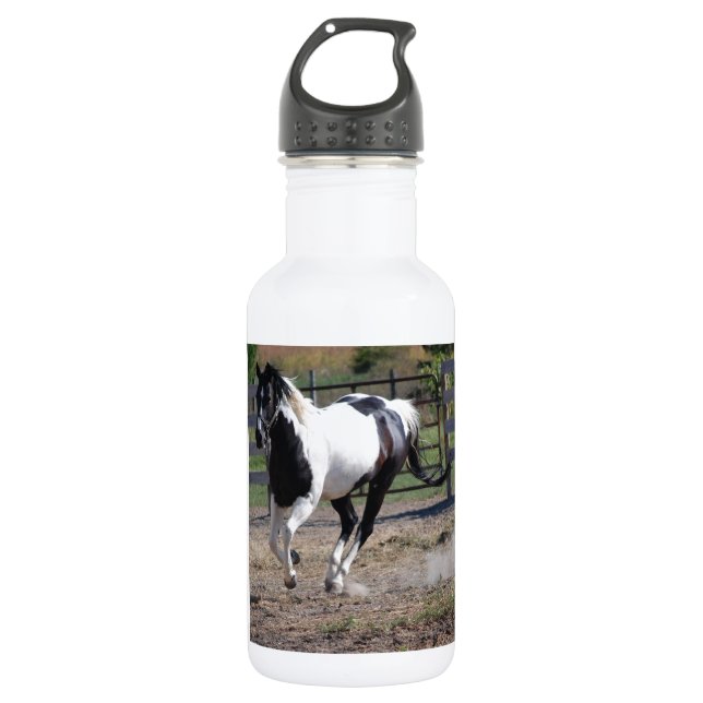 Pinto Paint Horse Edelstahlflasche (Vorderseite)