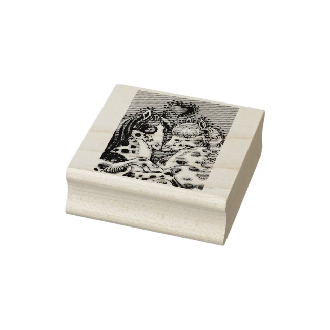 PINTO PASSION PONIES, PFERDE RUBBER BRIEFMARKE GUMMISTEMPEL (Stempel)