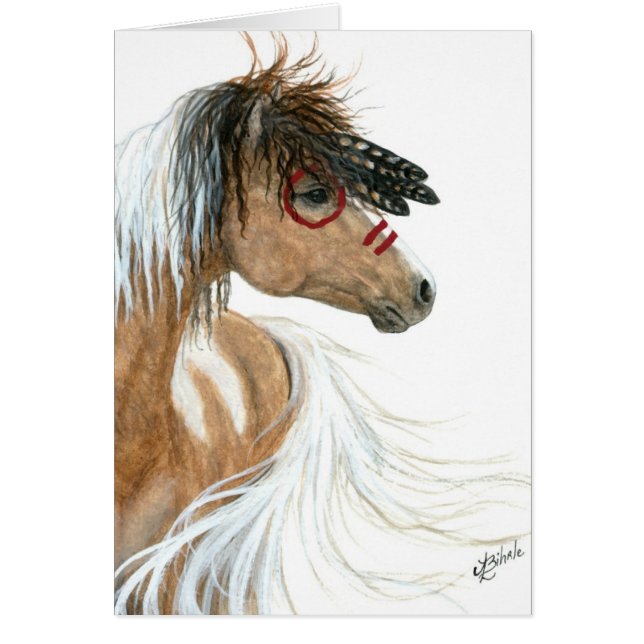 Pinto-Pferd durch BiHrLe Gruß-Anmerkungs-Karte (Vorne)