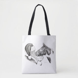 Pinto Pferd und der Weihnachtsmann Tasche