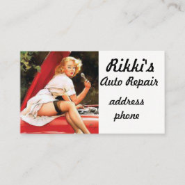 Pinup-Auto-Reparatur Visitenkarte