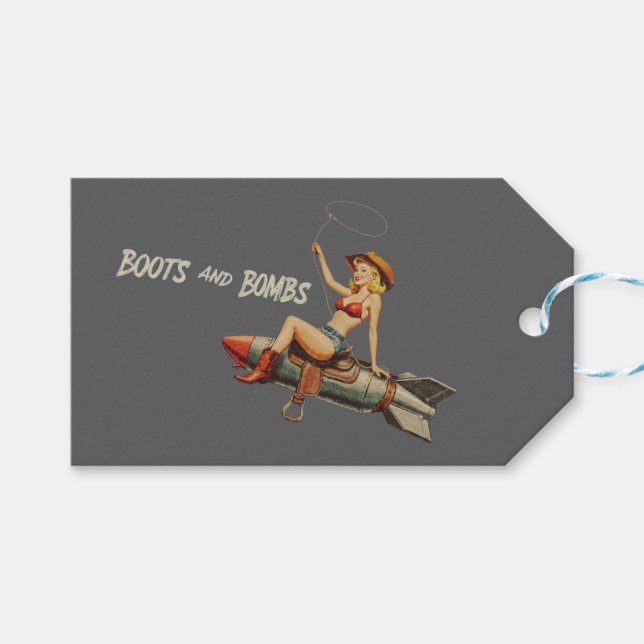Pinup für Kletterhexen: Geschenkanhänger (Vorderseite (Horizontal))