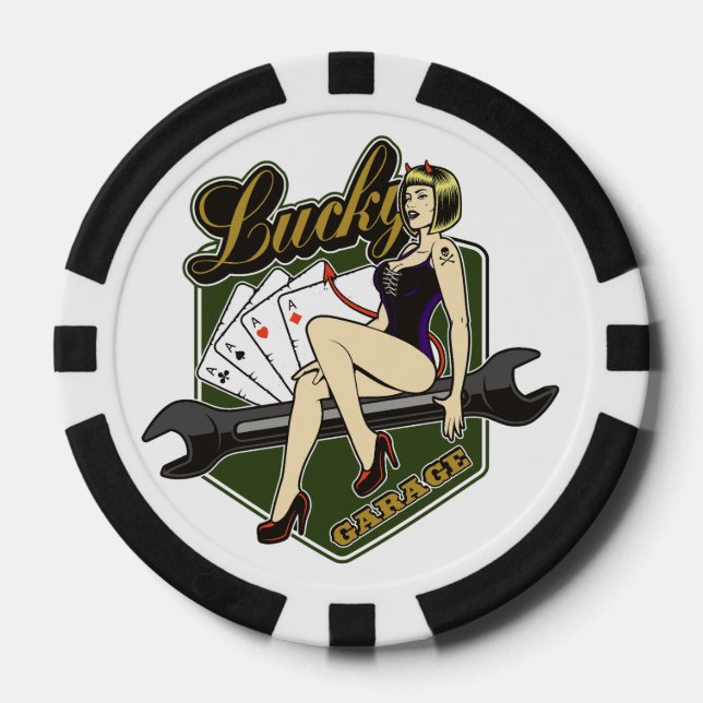PInup Girl Poker Chips (Vorderseite)