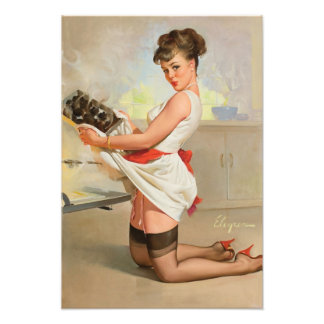 Pinup Girl - Vintages Button-up Fotodruck