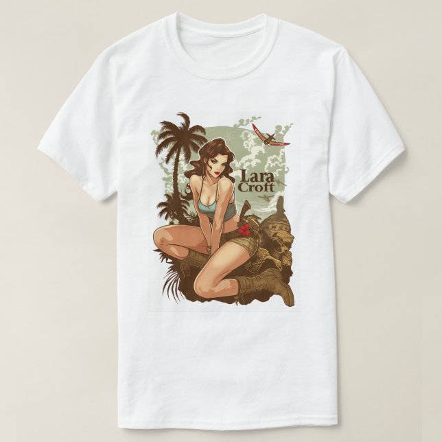 Pinup Lara Croft 188 T-Shirt (Design vorne)