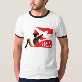 Pinup-Mädchen-T - Shirt 'John Ross: American
