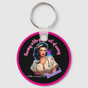 Pinup_ Nurse Badass Schlüsselanhänger