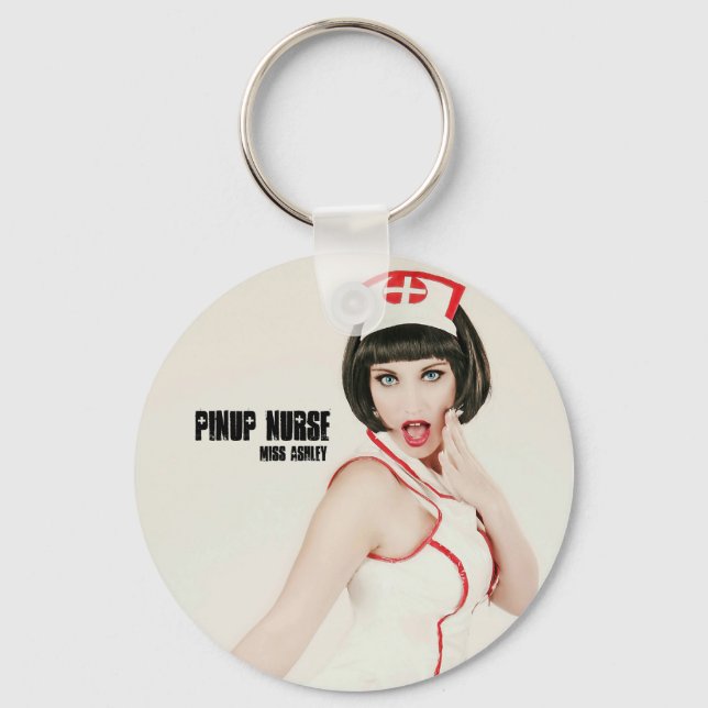Pinup Nurse Schlüsselanhänger (Vorderseite)