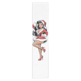 Pinup Santa Babe Kurzer Tischläufer